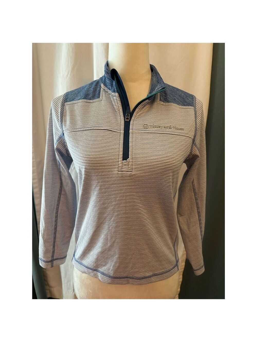 Vineyard Vines Kids Blue Performance Quarter-Zip Pullover Jacket S